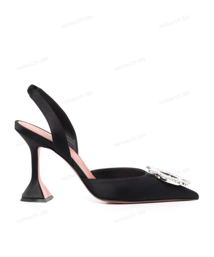 AMINA MUADDI Rosie 95mm Bow-detail Pumps In Black Product Image