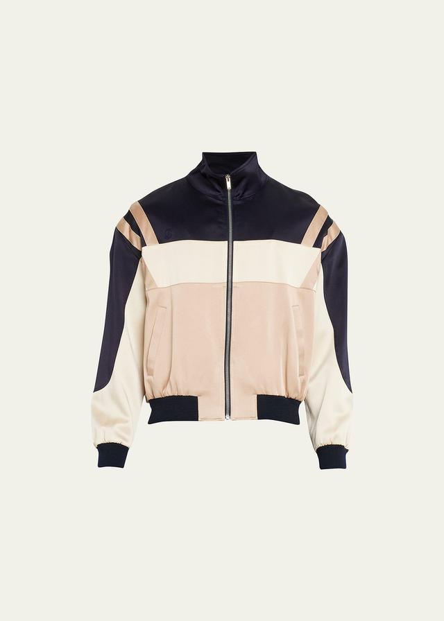 Mens Colorblock Satin Track Jacket Product Image