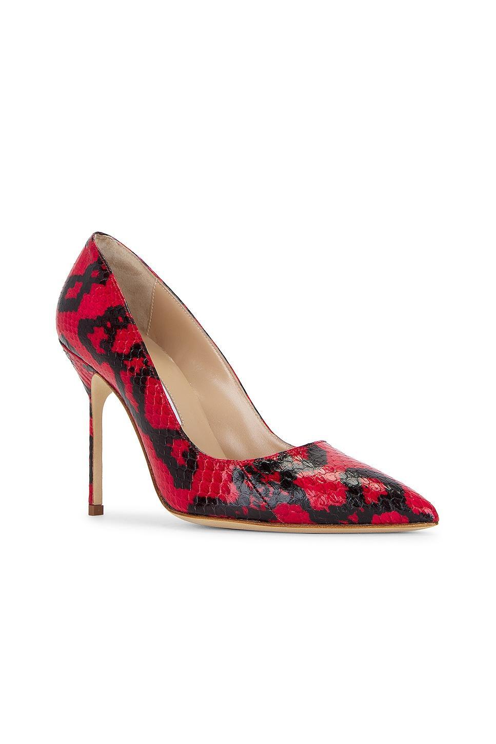 Manolo Blahnik Bb 105 Leather Pump in Red Product Image