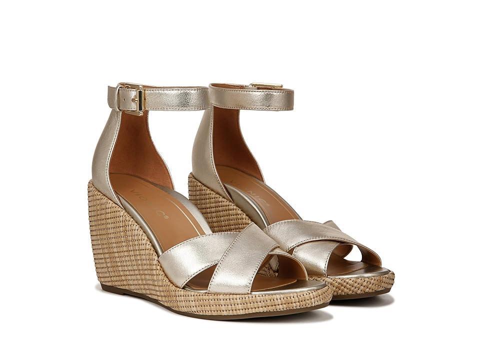 Vionic Marina Leather Platform Wedge Sandals Product Image