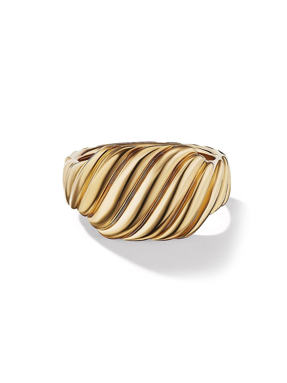 Womens Sculpted Cable Contour Ring In 18K Yellow Gold/0.49 Product Image