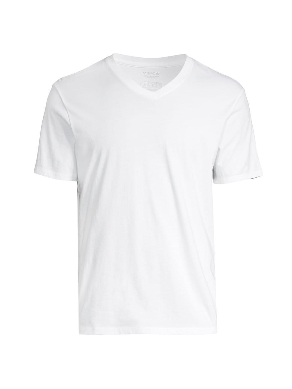 Vince Pima Cotton Slim Fit V-Neck T-Shirt Product Image