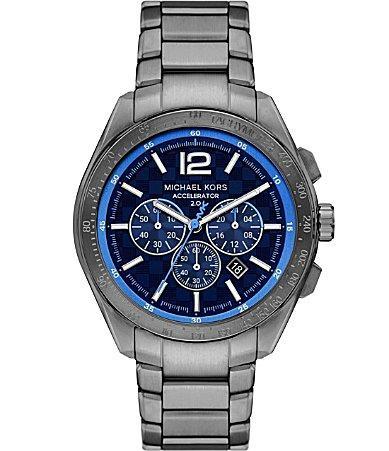 Michael Kors Mens Accelerator 2.0 Chronograph Gunmetal Stainless Steel Watch 44mm - Gunmetal Product Image