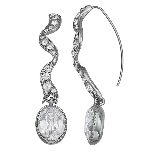 Simply Vera Vera Wang Silver Tone Threader Earrings, Womens, Clear Product Image