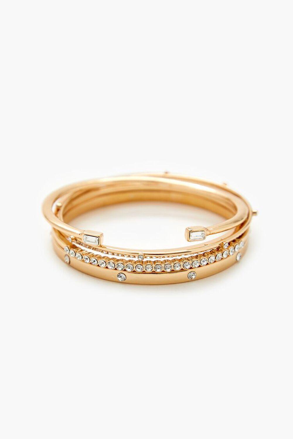 Rhinestone Bangle Bracelet Set | Forever 21 Product Image