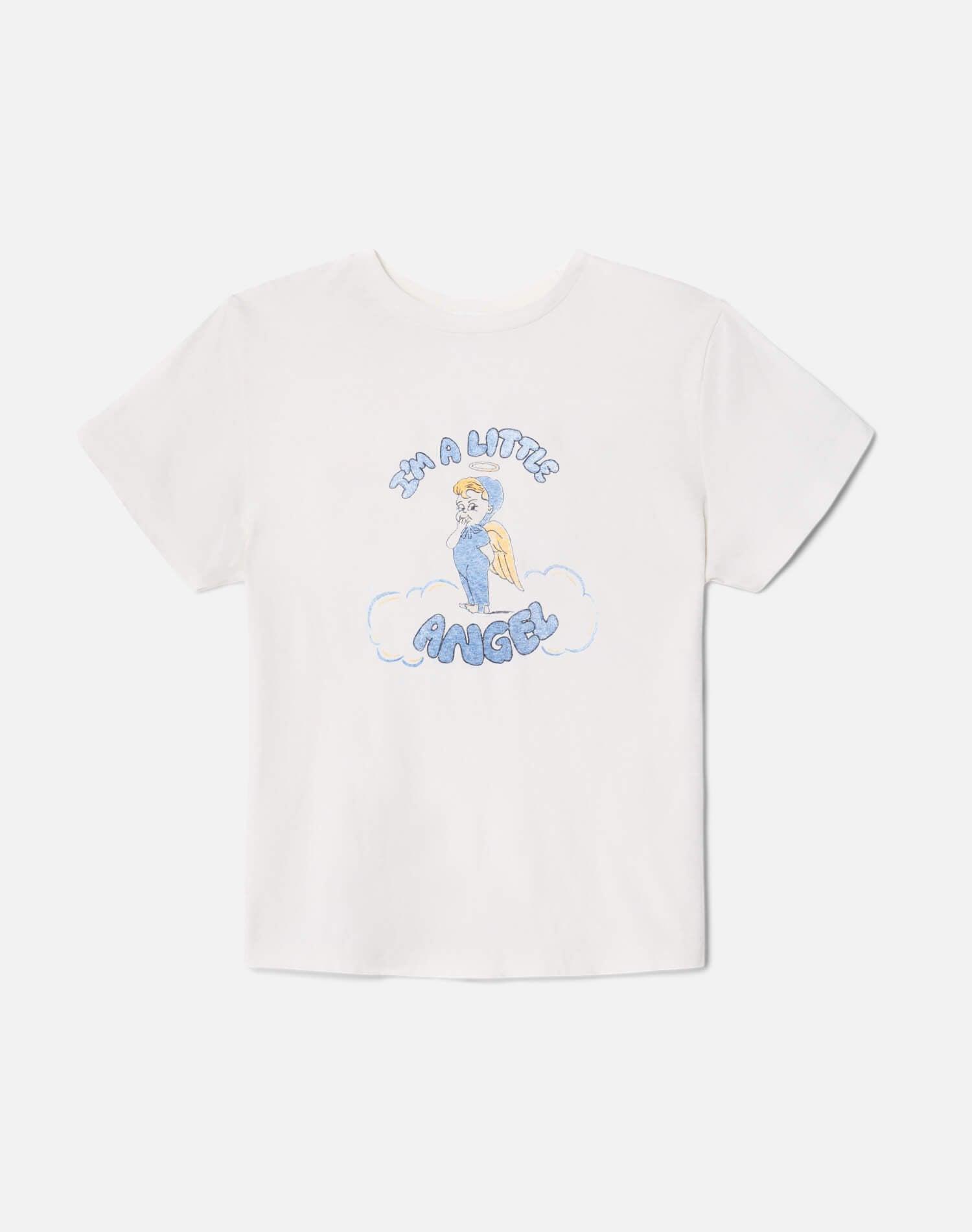 Classic "Little Angel" Tee - Vintage White Female Product Image