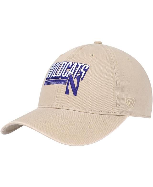 Mens Top of the World Khaki Northwestern Wildcats Slice Adjustable Hat Product Image