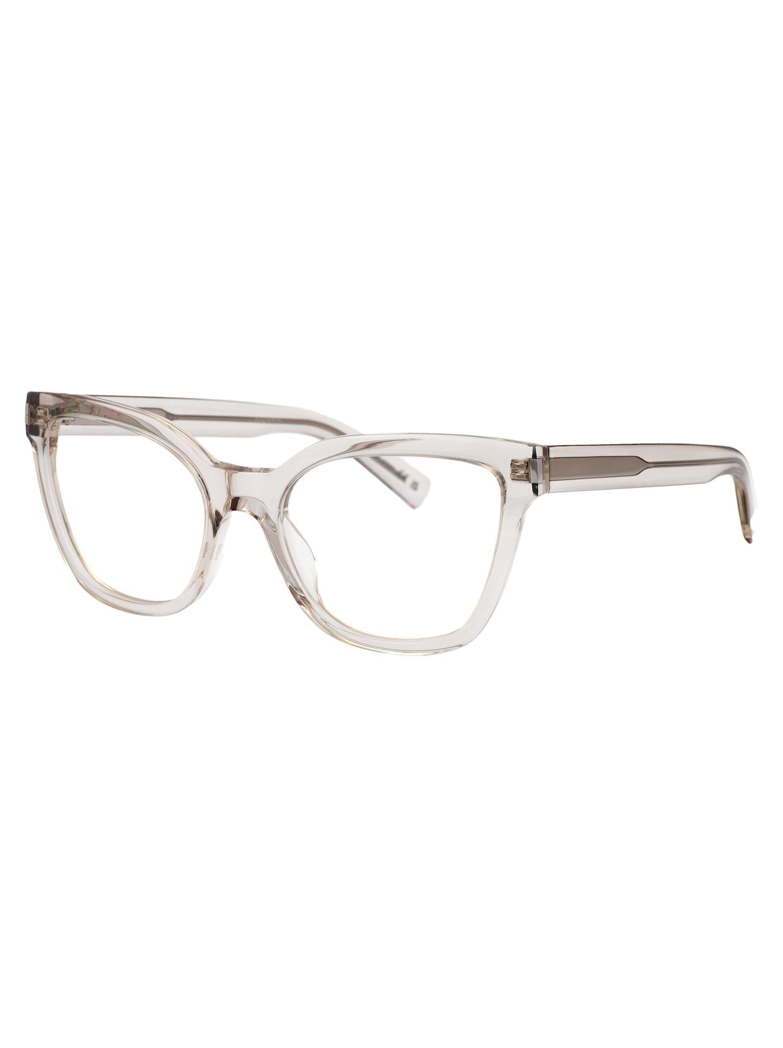 SAINT LAURENT Sl 748 Glasses In Beige-beige-transparent Product Image