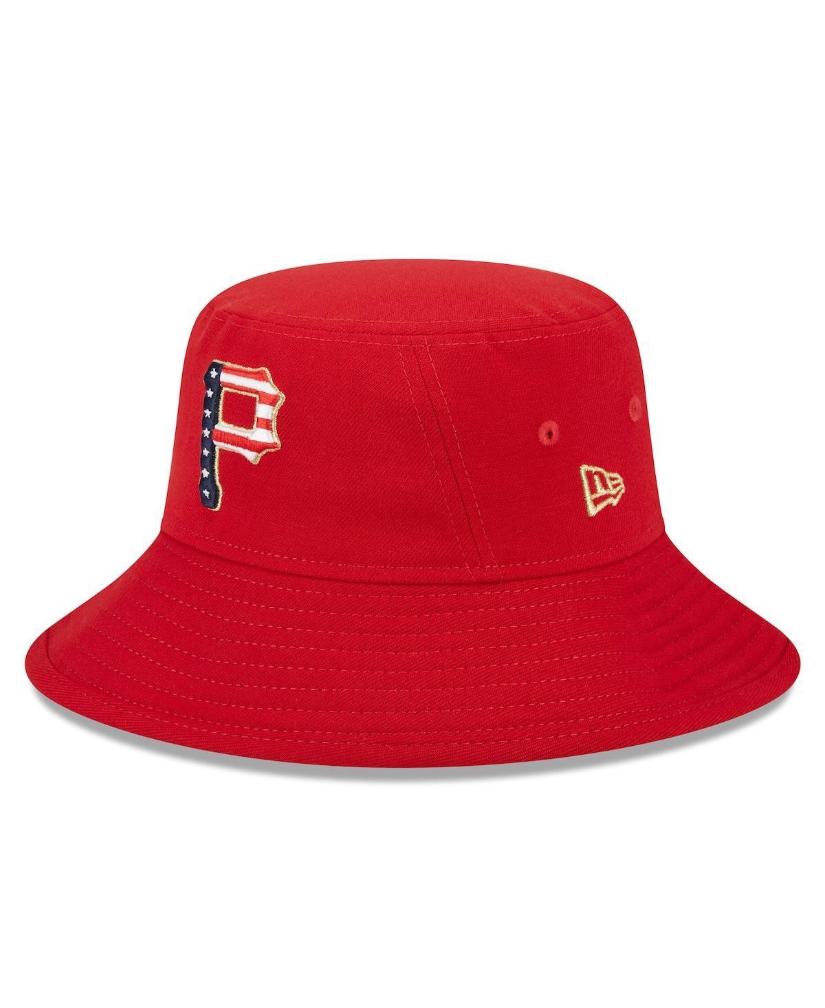 Mens New Era Red Pittsburgh Pirates 2023 Fourth of July Bucket Hat Product Image