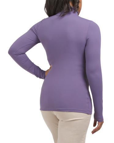 Mock Neck Long Sleeve Top for Women | Spandex/Nylon Product Image