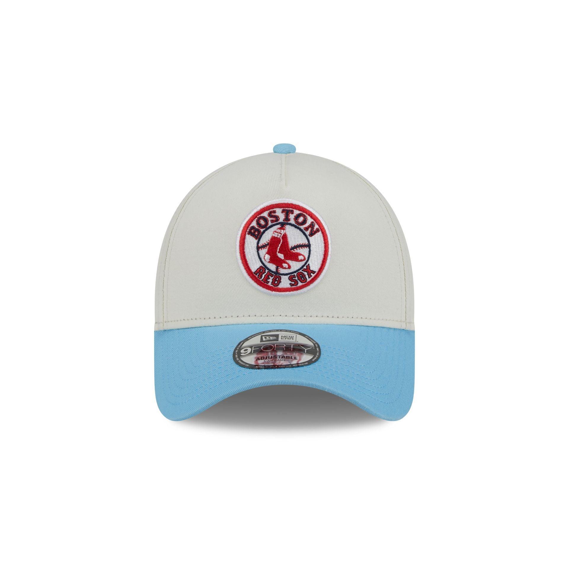 Boston Red Sox Chrome White 9FORTY A-Frame Snapback Hat Male Product Image