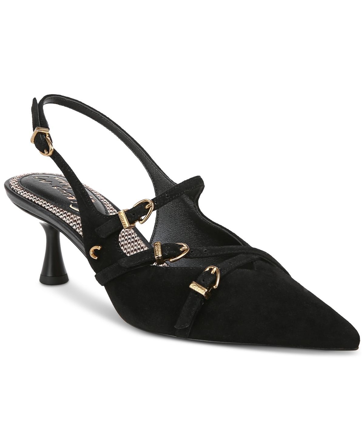 Circus Ny by Sam Edelman Womens Fraya Pointed-Toe Buckled Strappy Kitten-Heel Pumps Product Image