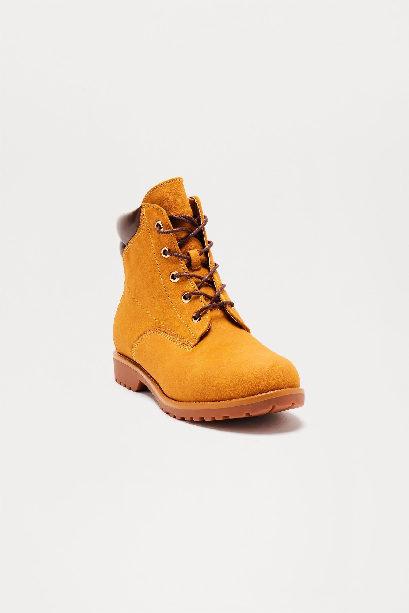 Bennett Lace Up Booties - Tan product image