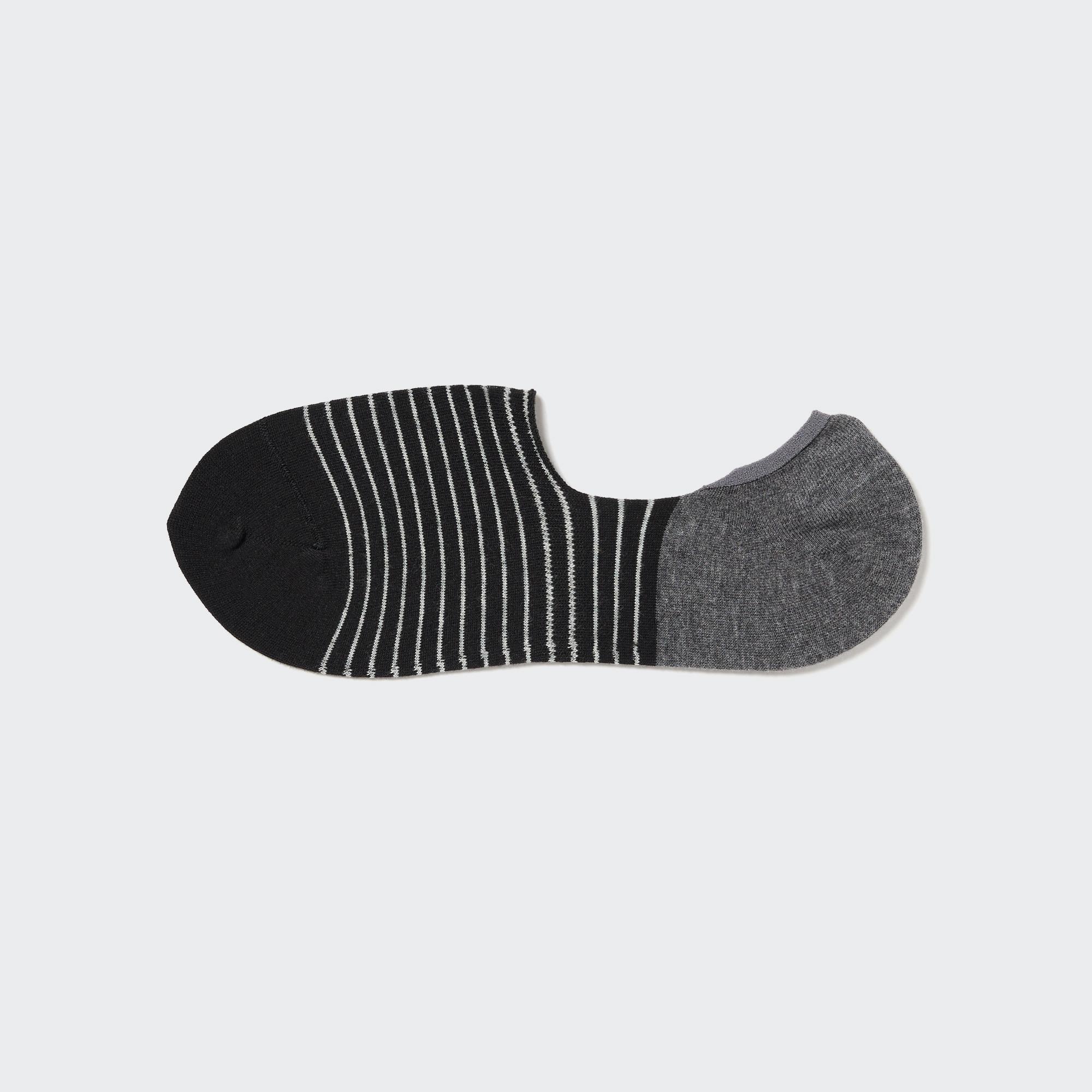 Mens Striped Low-Cut Socks with Deodorizing Black US8-US11 UNIQLO US Product Image