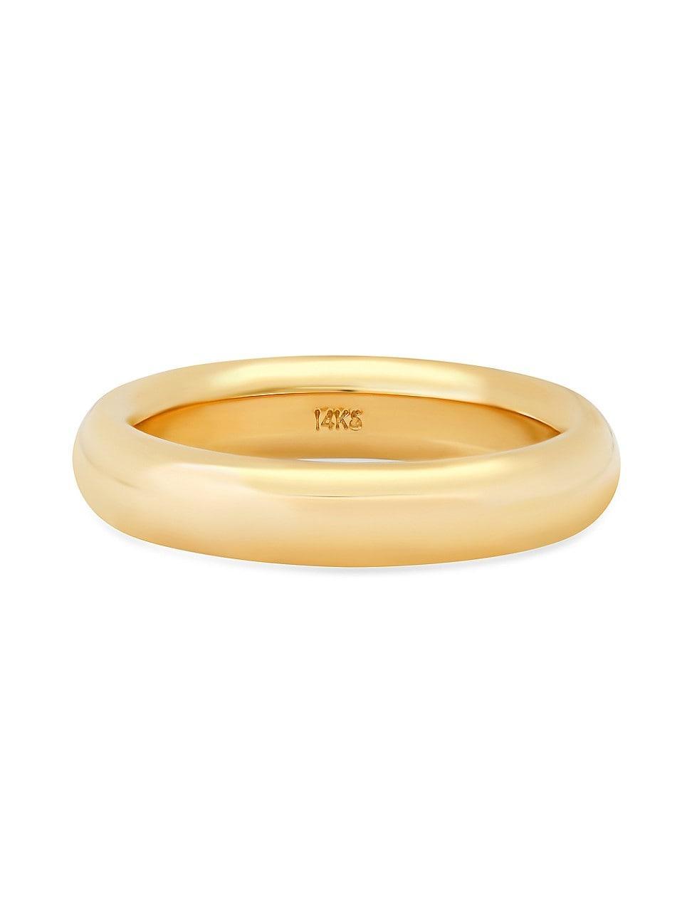 Womens 14K Yellow Gold Wide Layering Band Product Image