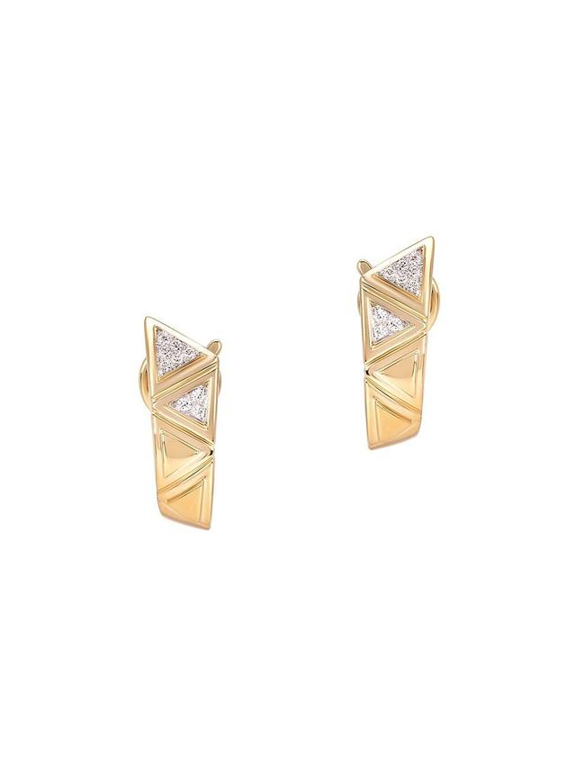 Womens Triangolini 18K Yellow Gold & Diamond Earrings - Yellow - Yellow Product Image