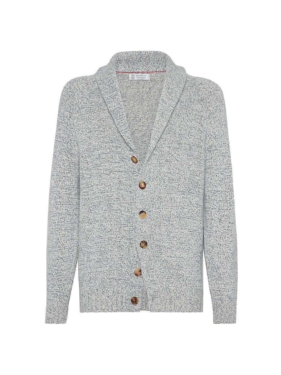 Mens Moulin Cashmere Cardigan with Raglan Sleeves Product Image