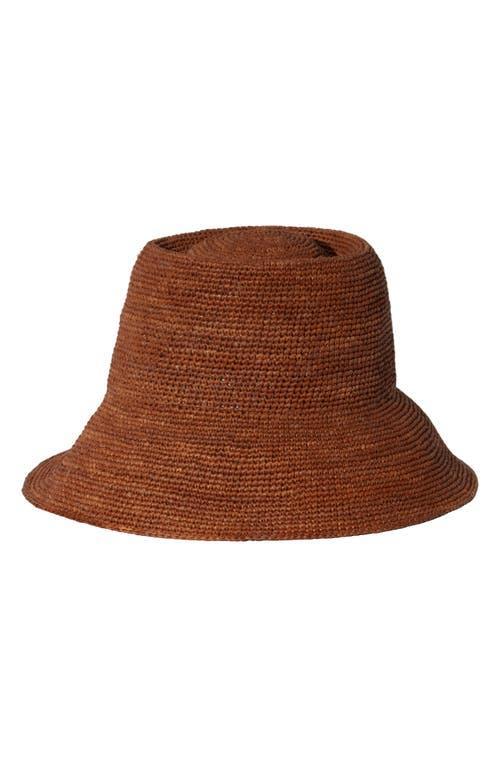 Janessa Leon Felix Crochet Raffia Bucket Hat Product Image