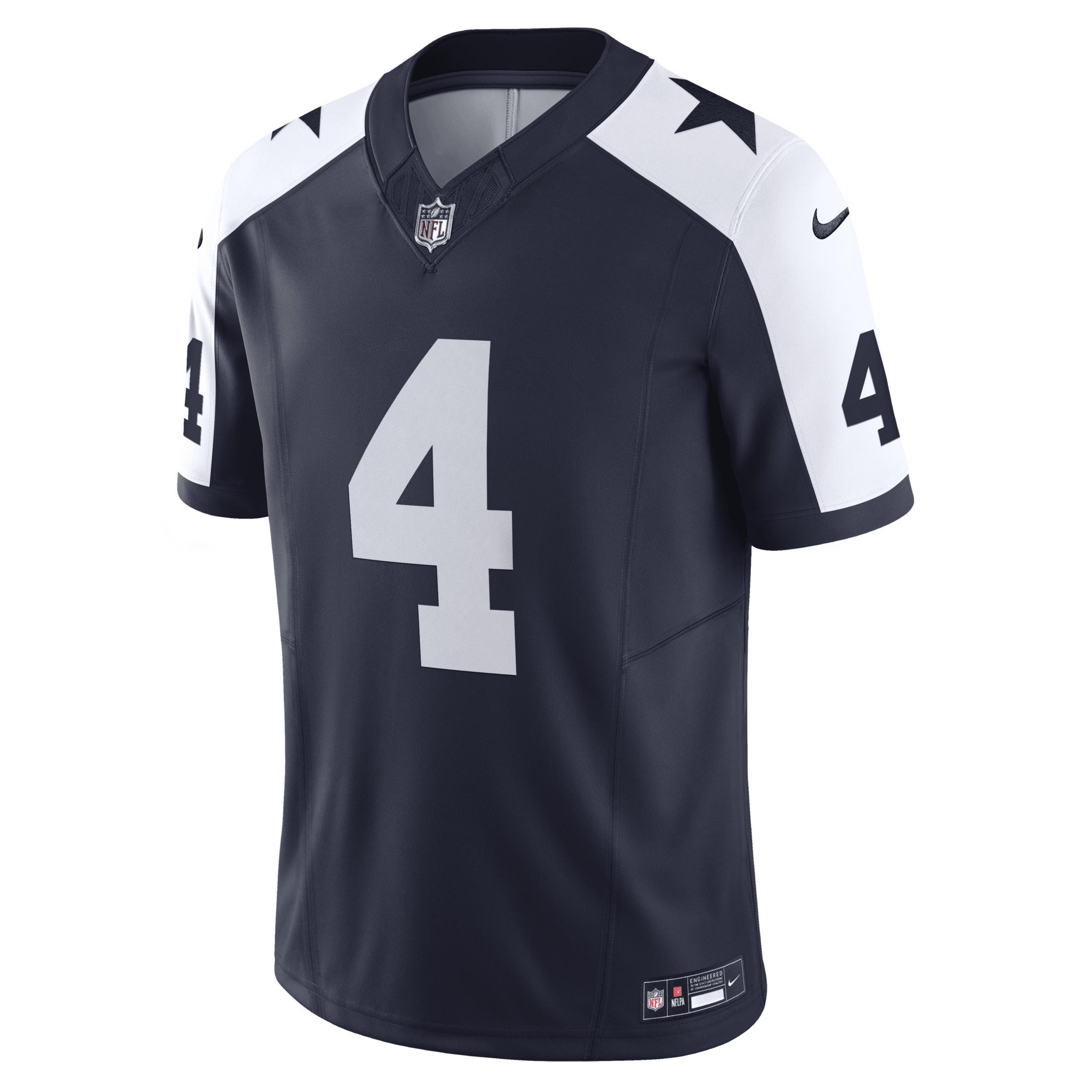 Mens Nike Dak Prescott Navy Dallas Cowboys Vapor F.u.s.e. Limited Jersey - Navy Product Image