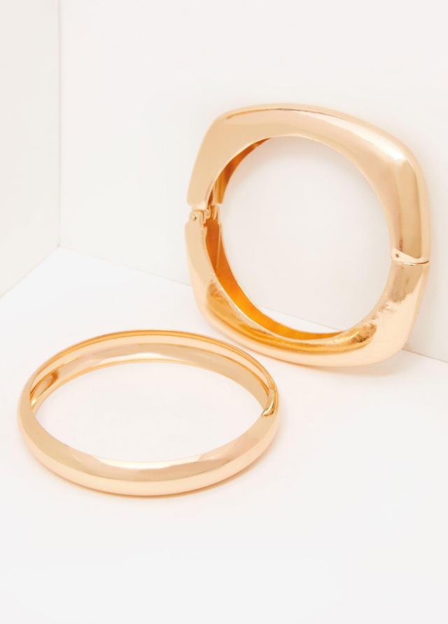 Gold Tone Bangle And Cuff Set Product Image