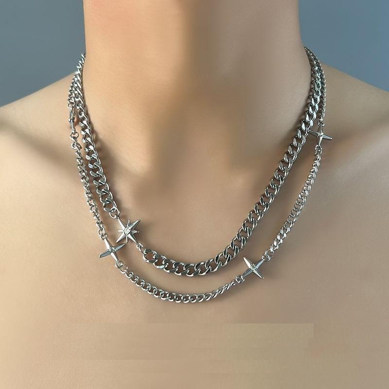 Star Chain Layered Necklace Product Image