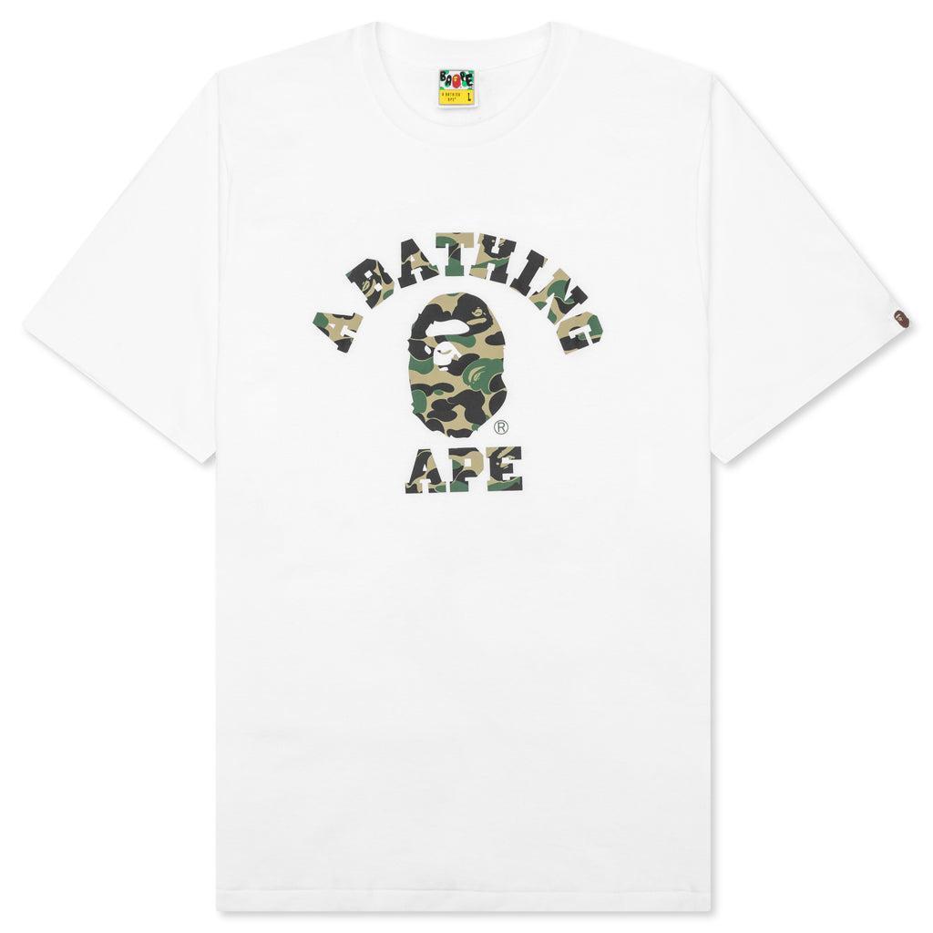 Abc Camo College Tee - White/Green Male Product Image