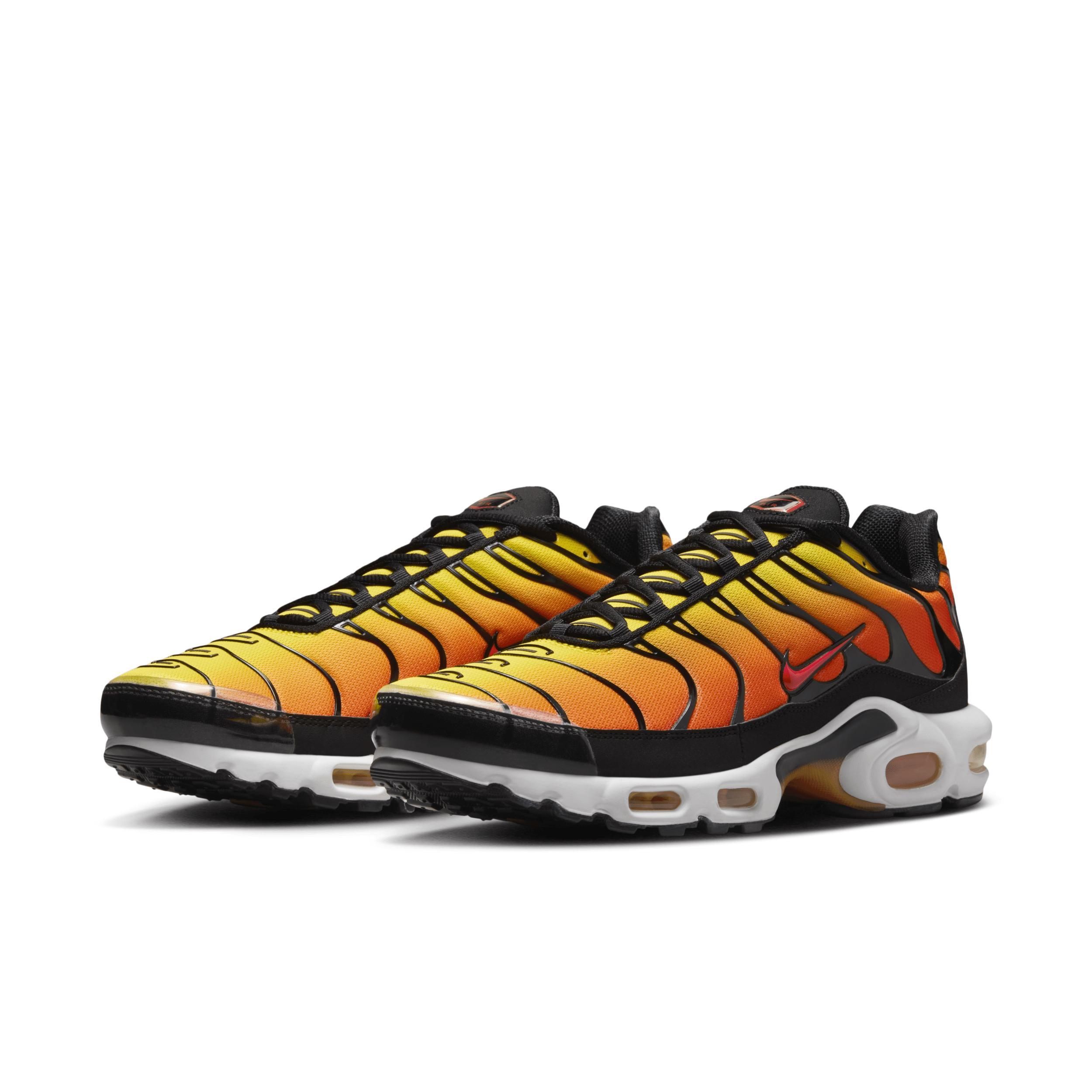 Nike Mens Nike Air Max Plus Sunset - Mens Running Shoes Black/Orange/Red Product Image