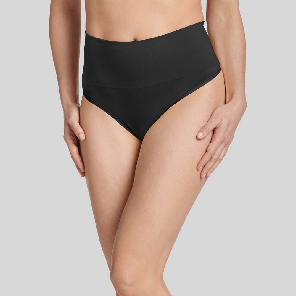 Jockey Generation Womens Slimming Thong - Black L: High Rise Control, Seamless, No Panty Lines Product Image