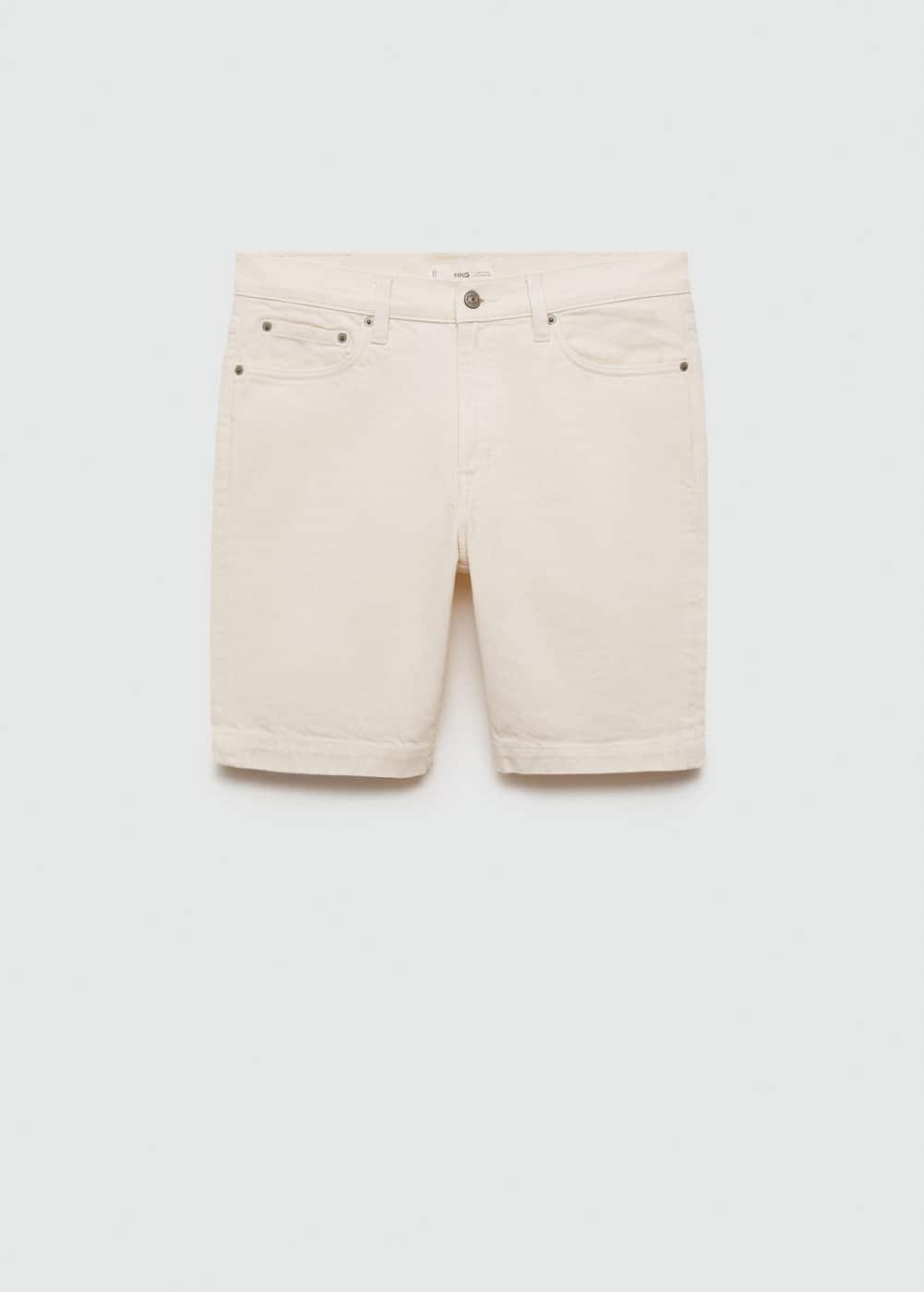 MANGO MAN - Regular-fit denim bermuda shorts off whiteMen Product Image