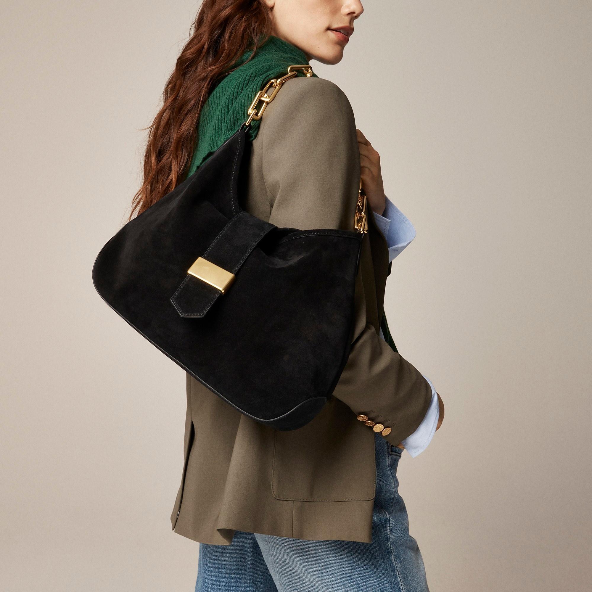 Berkeley chainlink shoulder bag in suede Product Image