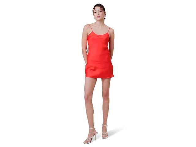 line and dot Kira Mini Dress (Red) Women's Clothing Product Image