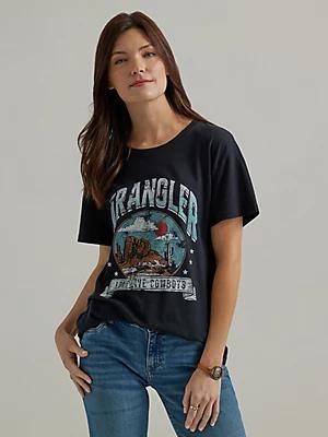 Women's Wrangler Long Live Cowboys® Boyfriend Tee | Women's TOPS | Wrangler® product image