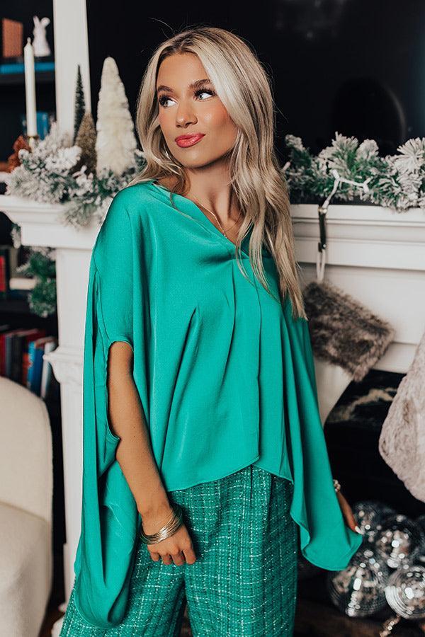 Blissful Beginnings Shift Top In Kelly Green Product Image