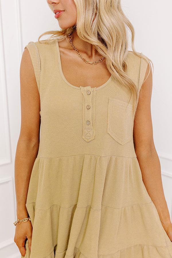 Long Time Coming Shift Dress In Beige Product Image