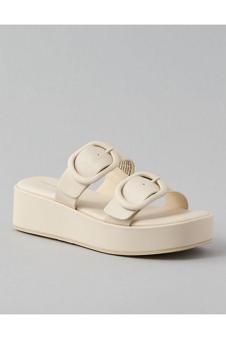 AE Vegan Leather Buckle Flatform Sandal Women's Product Image