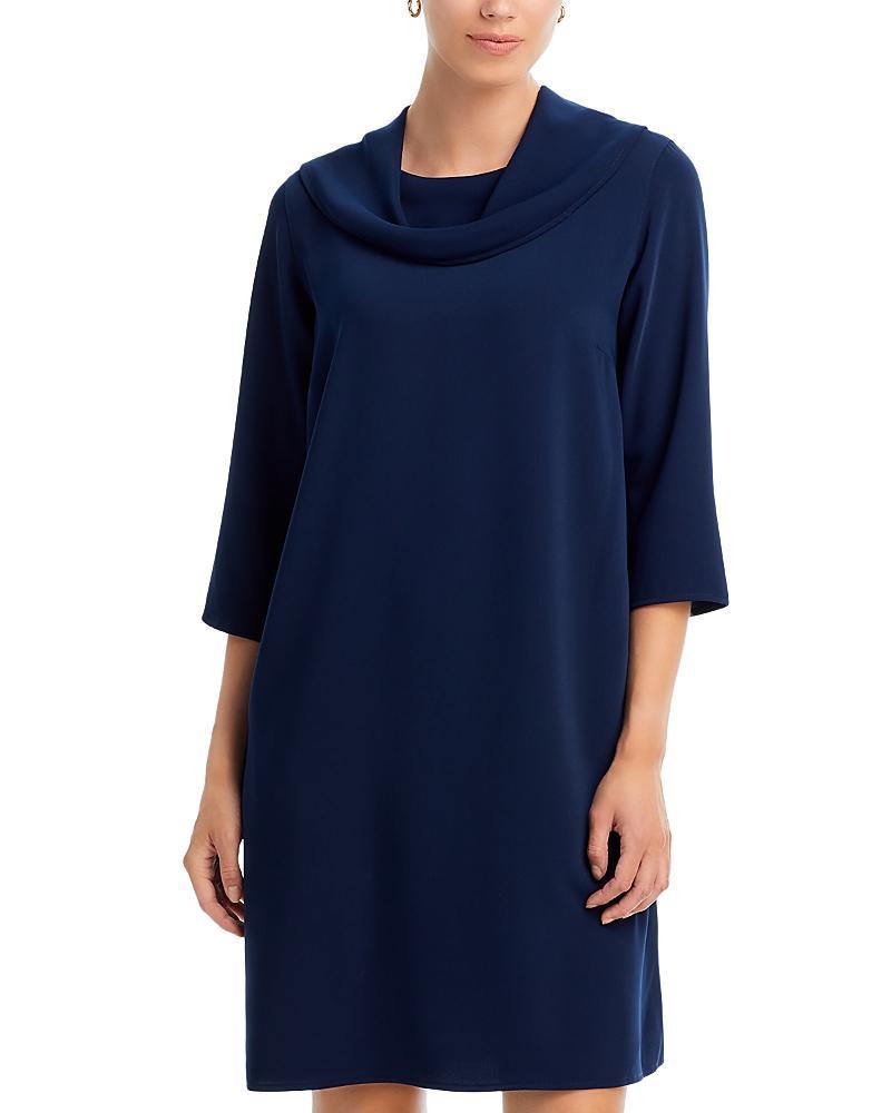 Womens Cowlneck Crepe Shift Dress Product Image