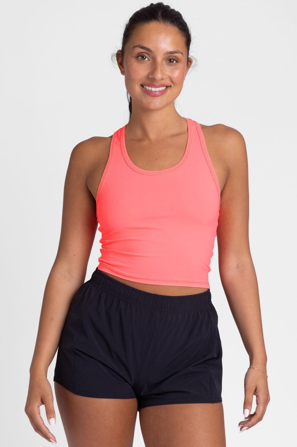 Rochelle Basic Crop Top - Melon Female Product Image