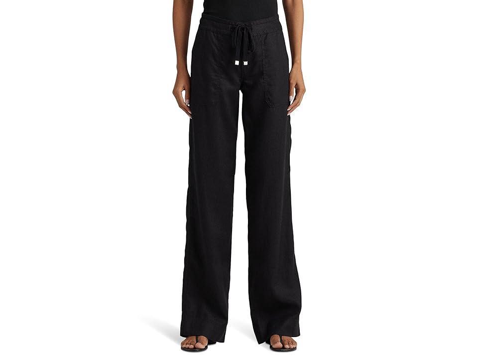 LAUREN Ralph Lauren Petite Linen Wide-Leg Pant (Polo ) Women's Casual Pants Product Image