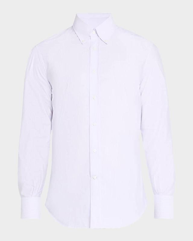 Men's Cotton Micro-Stripe Sport Shirt Product Image