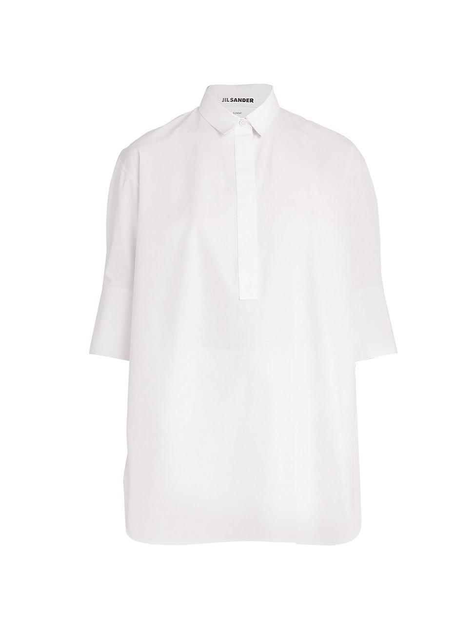 Womens Poplin Short-Sleeve Shirt Product Image