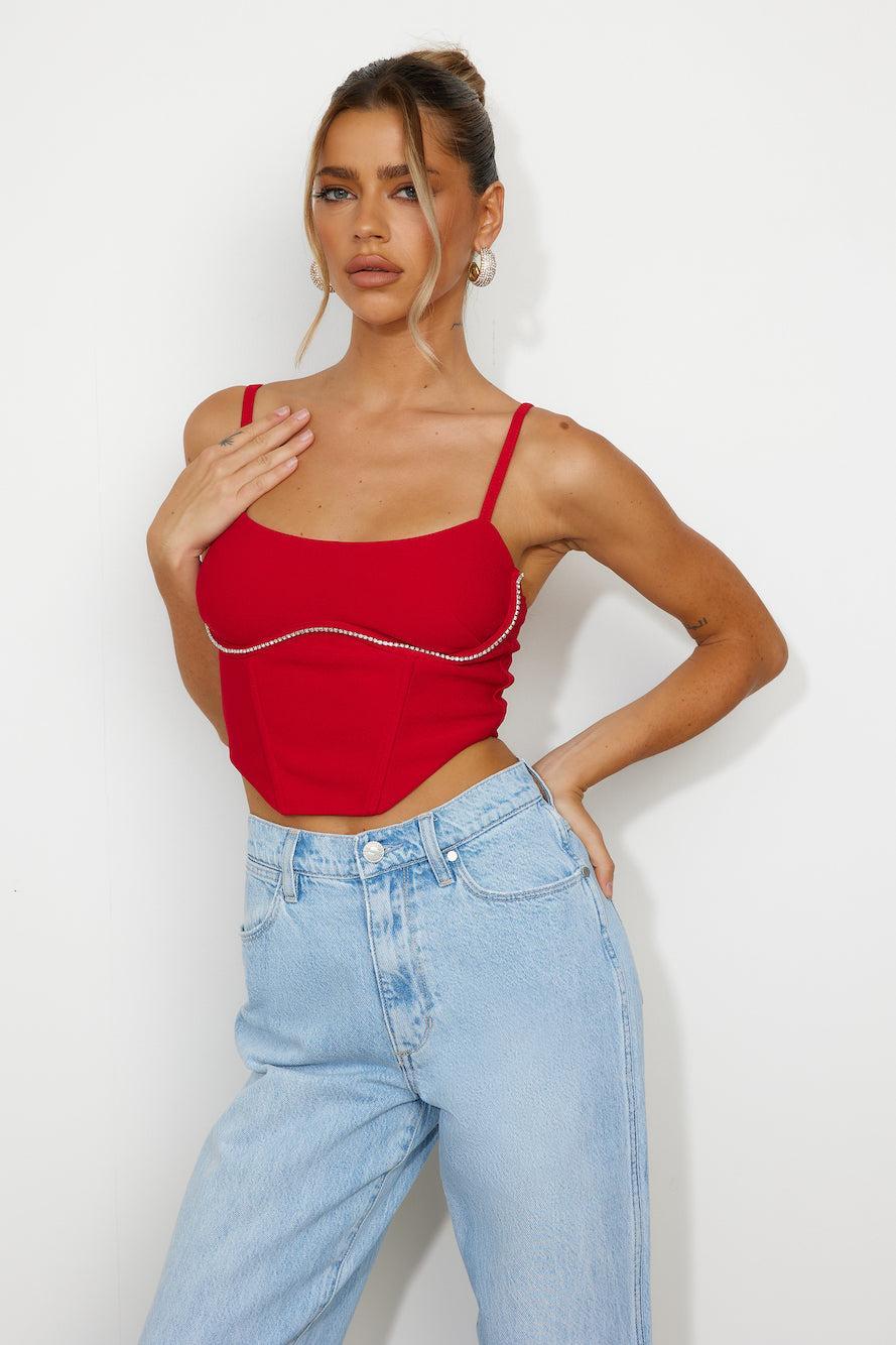 Glam Look Crop Top Red product image