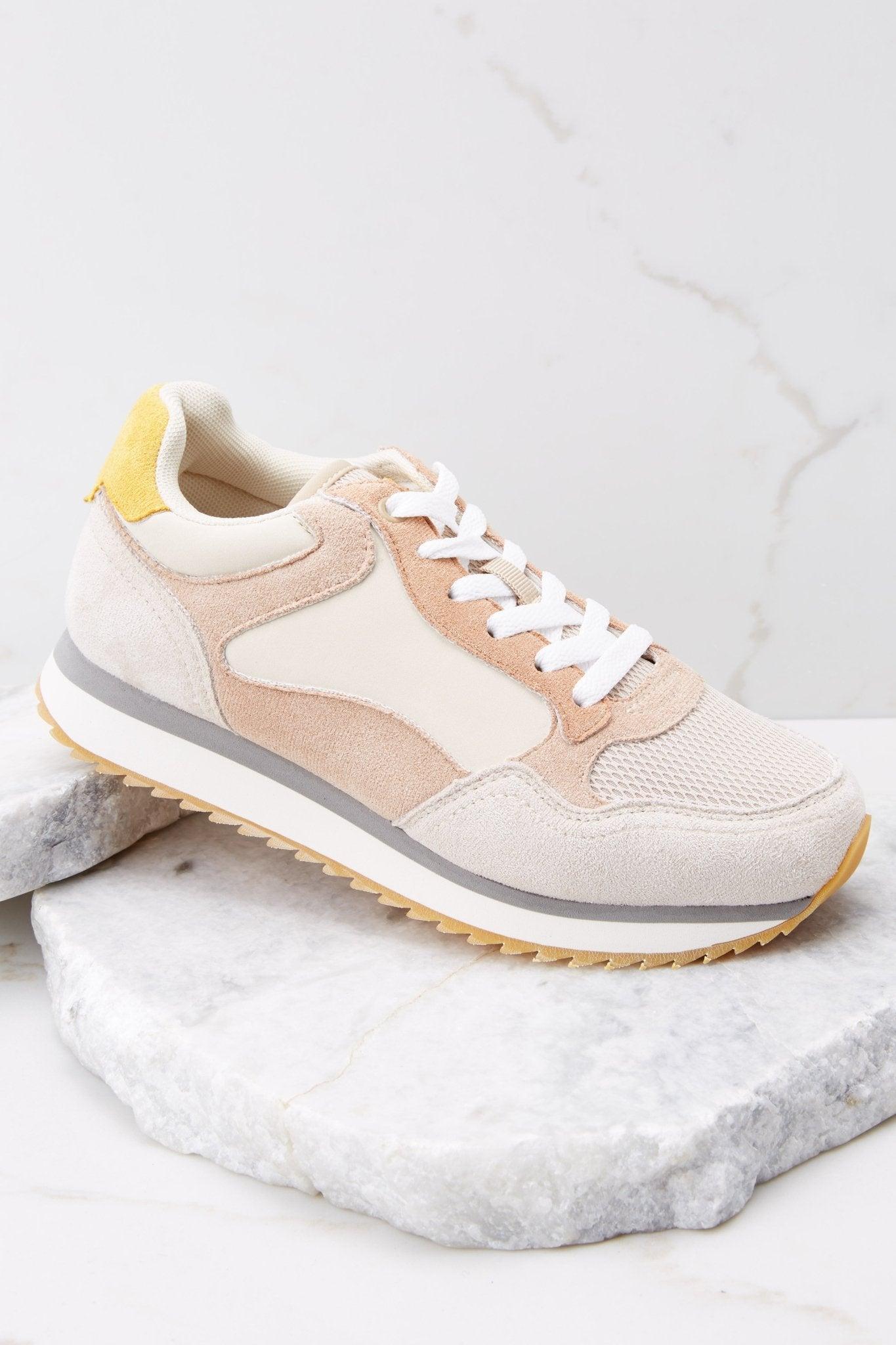 It's A Necessity Taupe Sneakers Beige Product Image