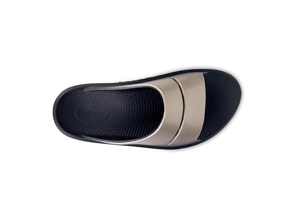 OOFOS OOmega OOahh Luxe Slide (Latte) Women's Shoes Product Image