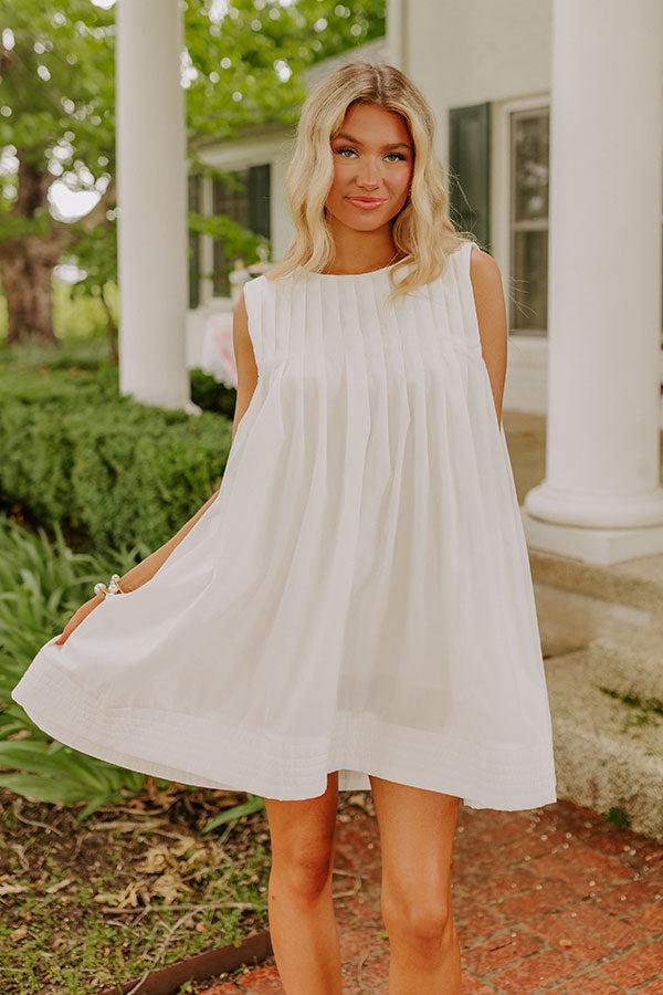 Happy Moment Mini Dress in White Product Image