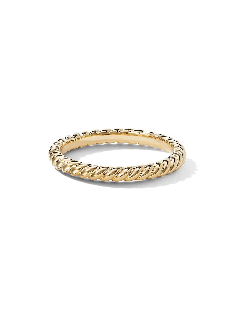 Womens DY Cable Band Ring in 18K Yellow Gold, 2.45MM Product Image