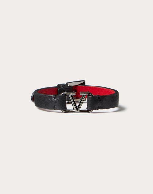 VLOGO SIGNATURE LEATHER BRACELET Product Image