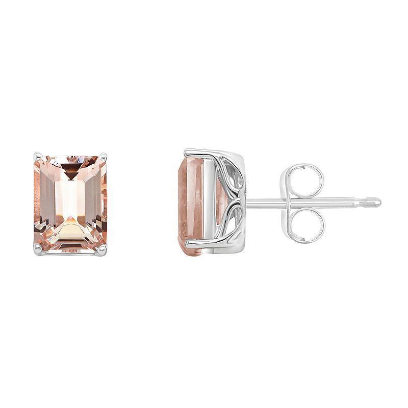 Macys Morganite (2-3/4 ct. t.w.) Stud Earrings in 14K Rose Gold Product Image