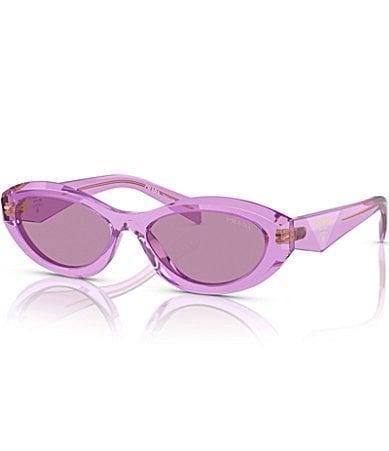 Prada Womens PR 26ZS 55mm Mirrored Oval Sunglasses Product Image