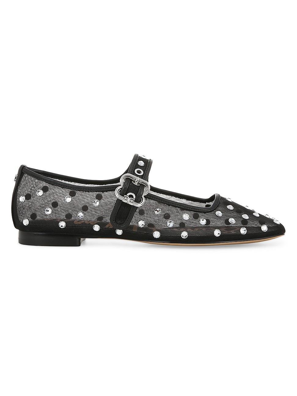 Womens Michaela Rhinestone-Embellished Mary Janes product image