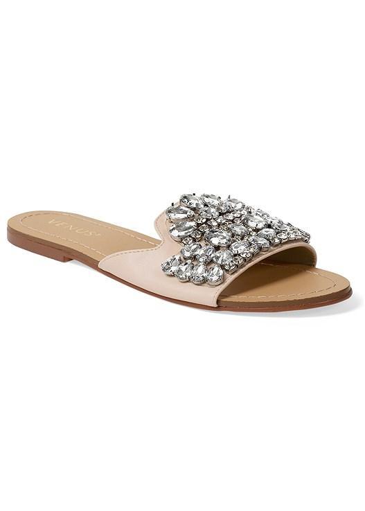 Rhinestone Slide Sandals Product Image